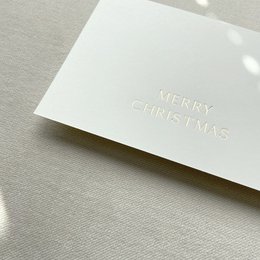 Julekort - "Merry Christmas" kort til jul med prægning af varmt folieguld (PU = 10 stk.)