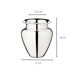 EDZARD Vase Antonia, kraftig sølvbelagt, højde 26 cm, diameter 23 cm, åbningsdiameter 15 cm