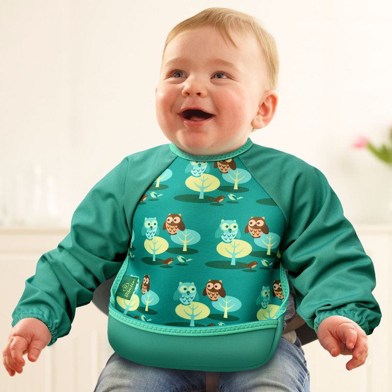 Neoprene bib with raglan sleeves owls