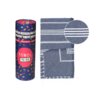 TOWEL TO GO IPANEMA Cotton Beach Towel 180x100 cm | Lightweight Quick Dry | Dark Blue | with Gift Box