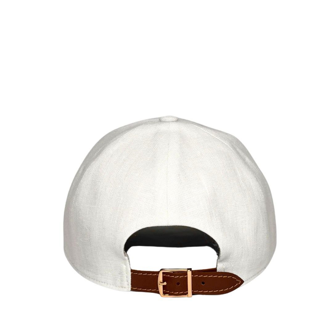 Witte linnen honkbalpet | Schone minimalistische pet | Zomer essentieel