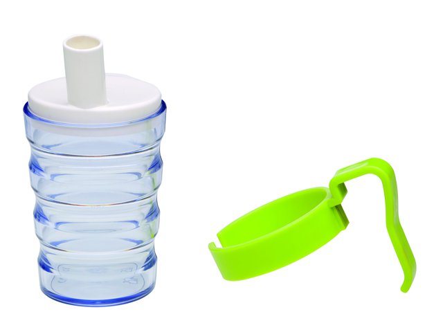 Bicchiere First Aid Only dotato di 2 attacchi diversi, per liquidi