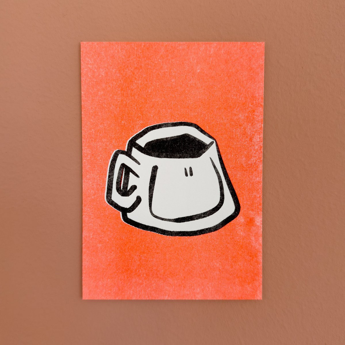 Pocztówka "Grinsettasse" | Kartka dla porannych ludzi (i porannych zrzędów)
