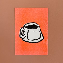 Cartolina "Grinsettasse" | Carta per i mattinieri (e i brontoloni mattinieri)