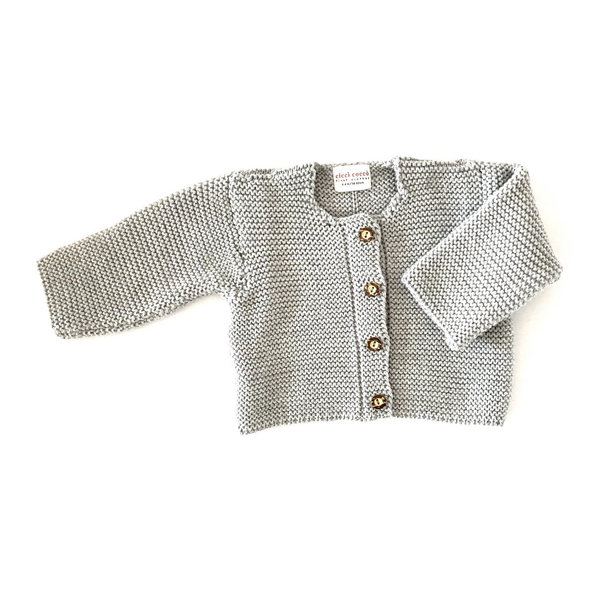 Cardigan for newborns and babies made from 100% finest merino wool - dolomite - the perfect gift for a birth