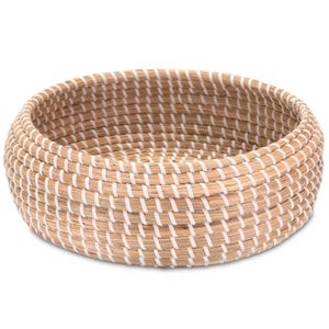 Fruit bowl made of sea grass - basket, round and flat