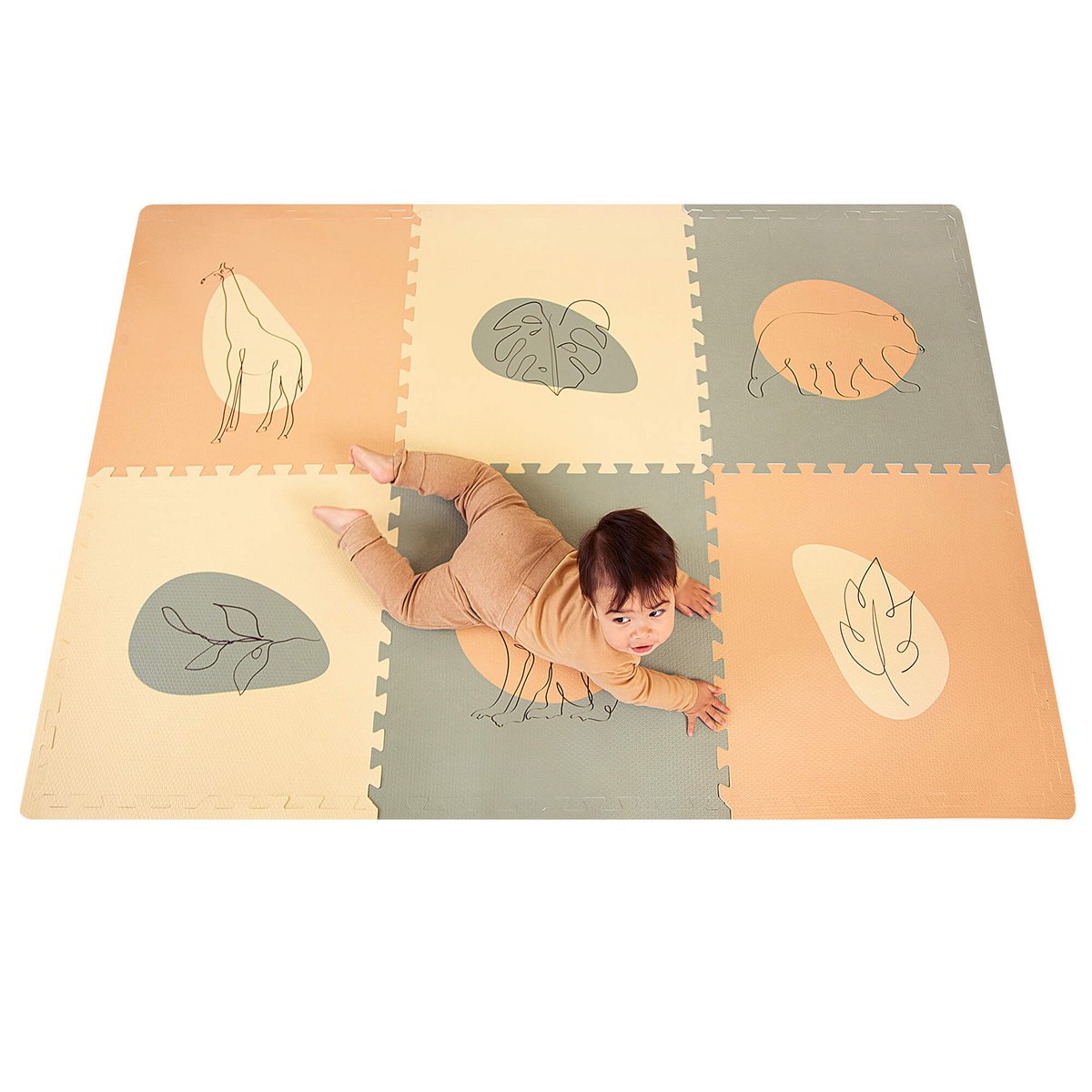 Tapis de jeu en mousse Hakuna Matte XXL «Jungle Sunset» 1,8 x 1,2 m