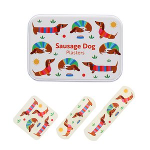 Kinderpflaster in der Dose (30 Stück) - Sunny Sausage Dog