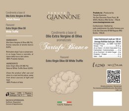 ITALIA | SICILIA | FLAVOURED Extra Virgin Olive Oil | WHITE TRUFFLE | 250 ml