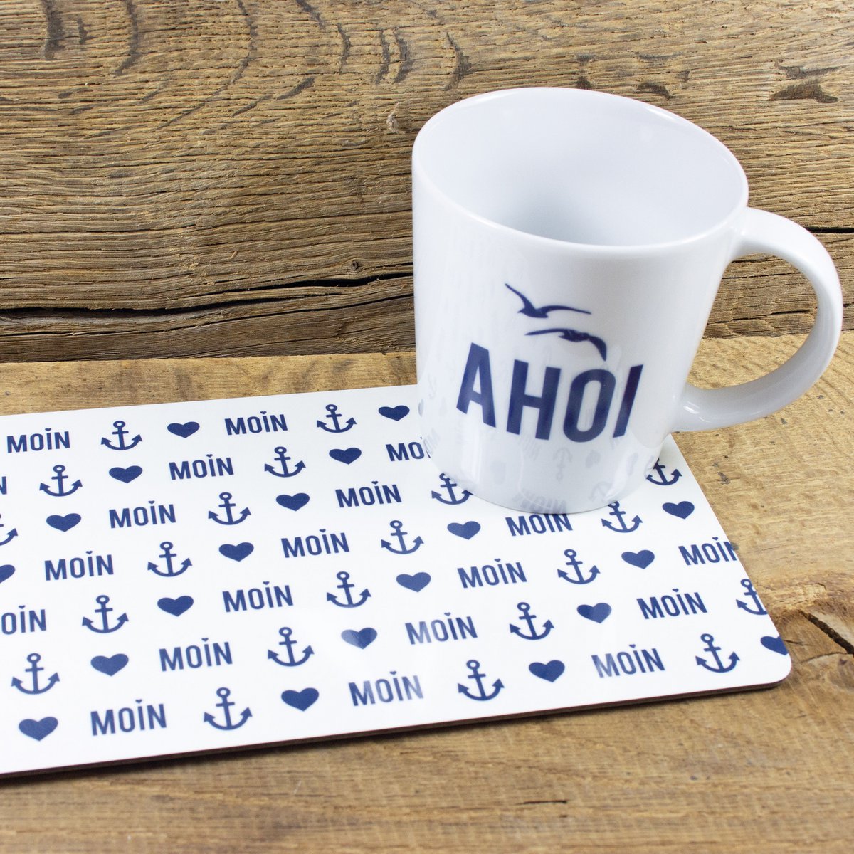 Taza grande de porcelana Ahoy