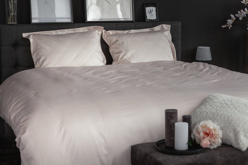100% Cotton Satin Duvet Cover Set Blush