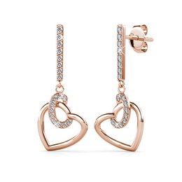 Allure-Ohrringe – Roségold und Kristall