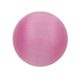 A round, pink pendant with a matte finish.
