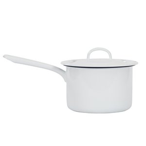 Topf mit langem Stiel und Deckel, 16 cm/2,3 l - Kockums White