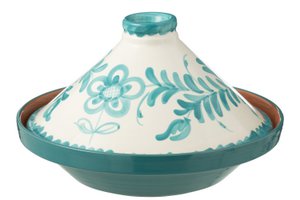 J-Line tajine Granada - keramiek - wit/aqua