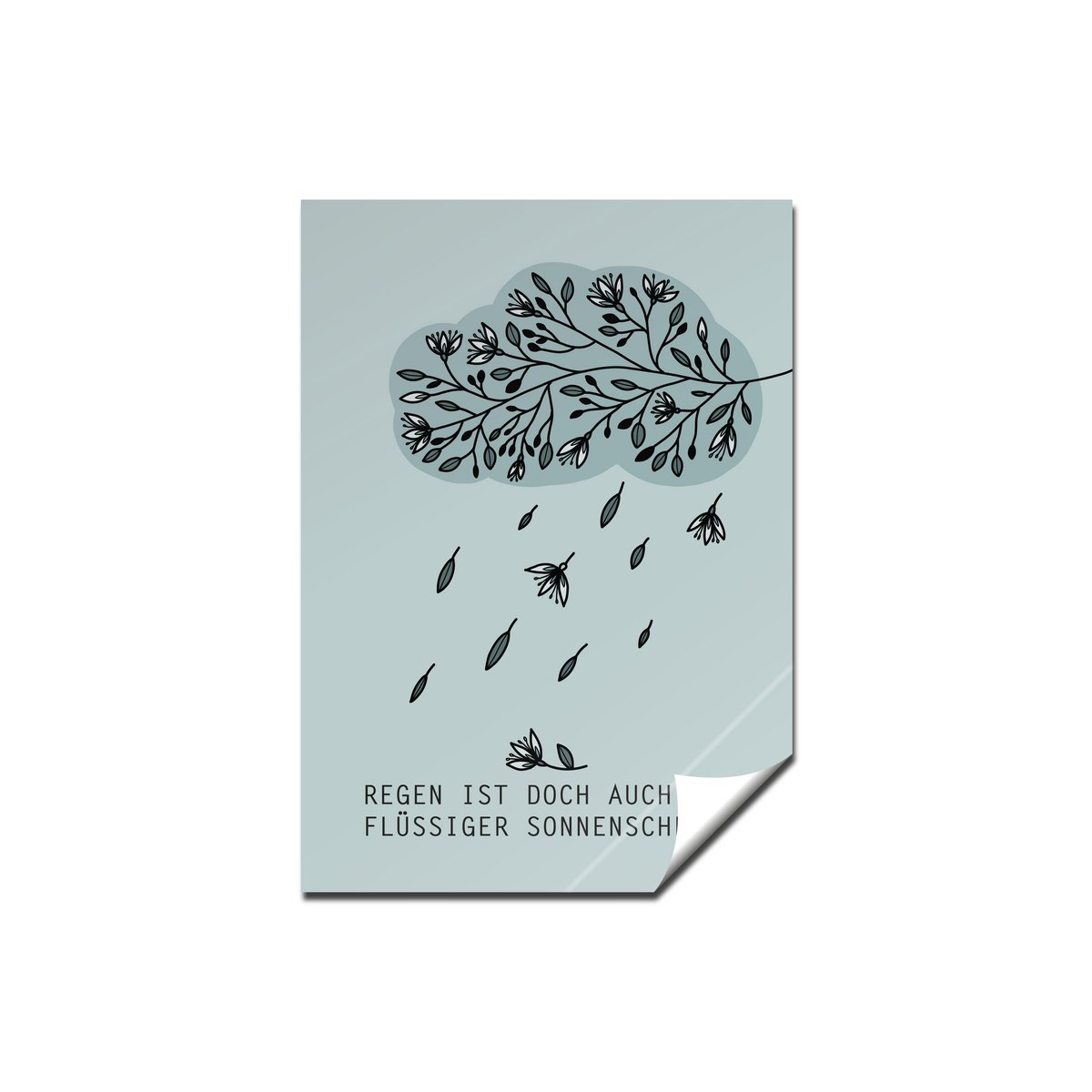 Sticker Wolke und Sonnenschein DIN A7