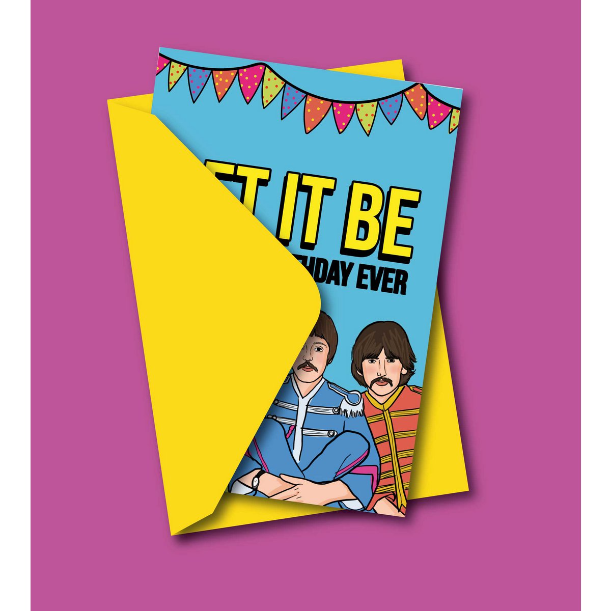 Laat het de beste verjaardag zijn van de Beatles-wenskaart