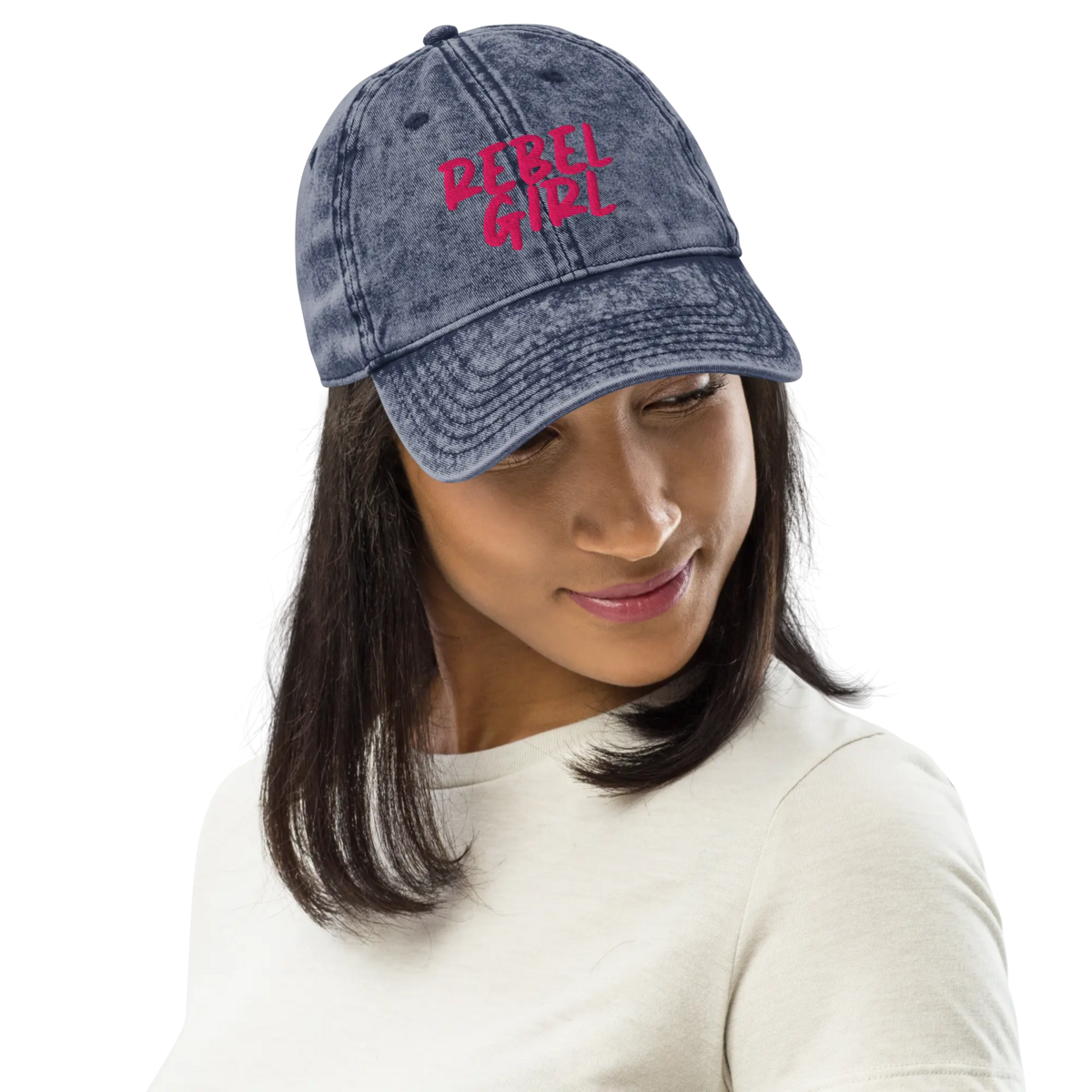 Gorra vintage REBEL GIRL Gorra vintage de sarga de algodón