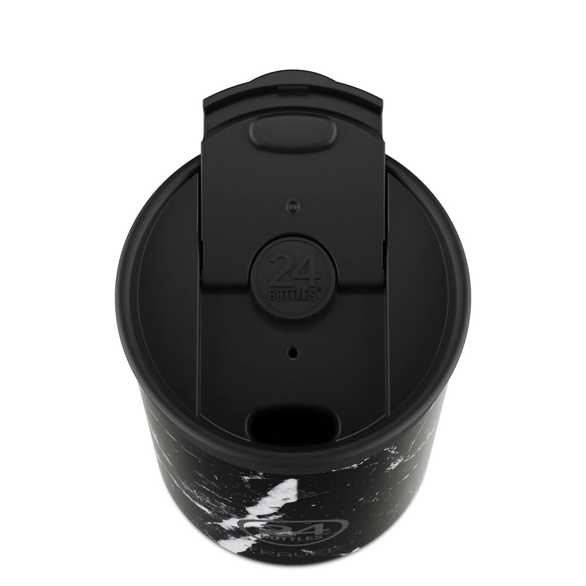 24 Flaschen Reisen Becher schwarzer Marmor 350 ml