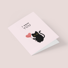 Eco Greeting Card — I Meow You
