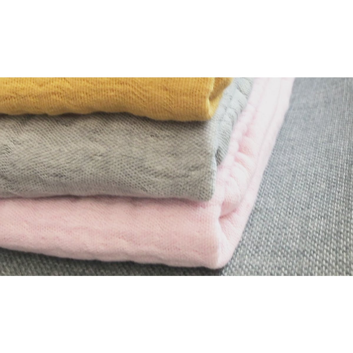 Grey 4 in 1 Muslin Baby Blanket Large