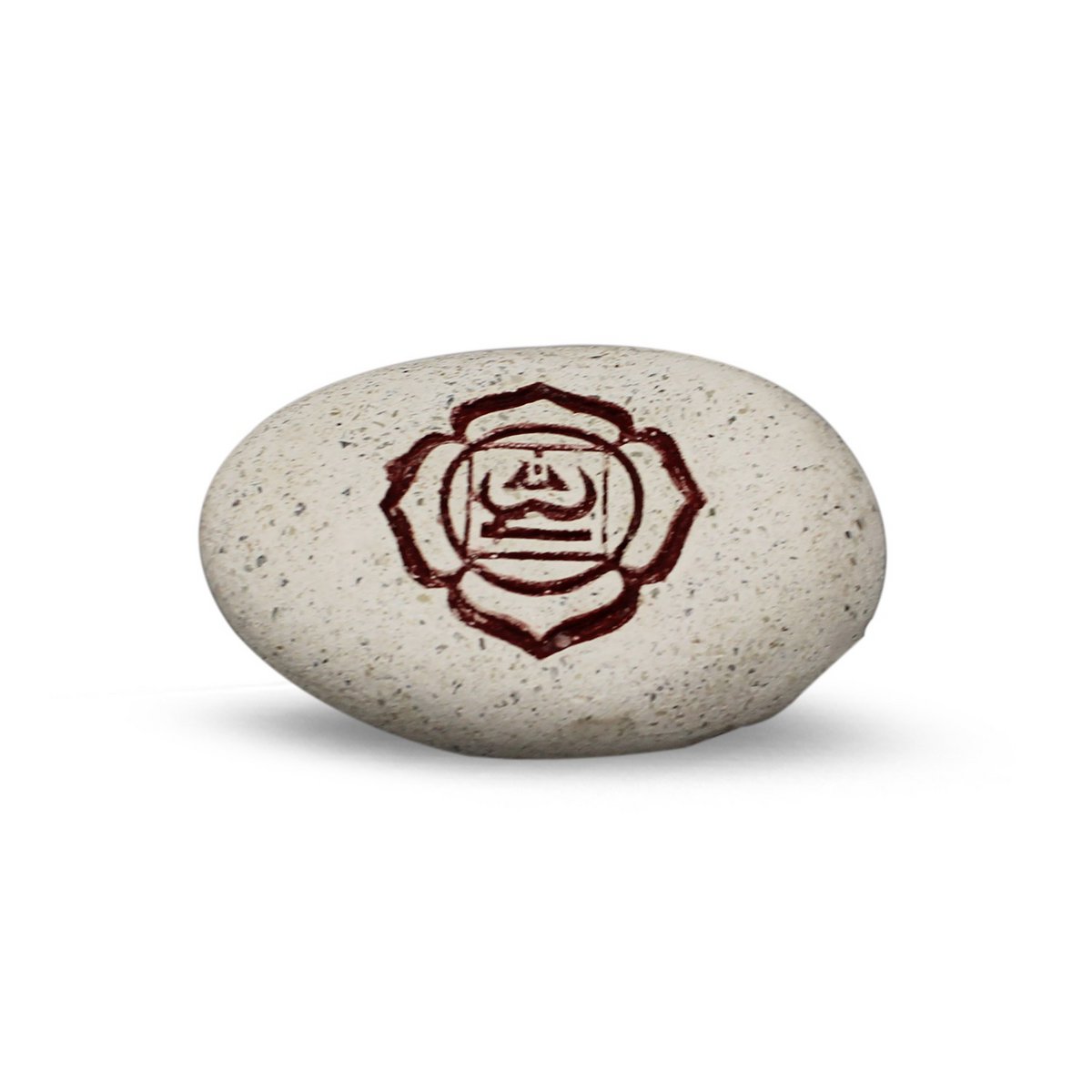 Pebble - Engraved River stone 1st Chakra Red