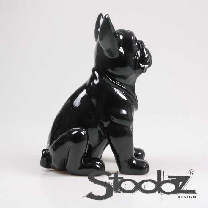 Stoobz Design French Bulldog Statue 24x20x37 cm – Black | Modern Design