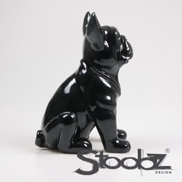 Stoobz Design Französische Bulldogge Statue 24x20x37 cm – Schwarz | Modernes Design