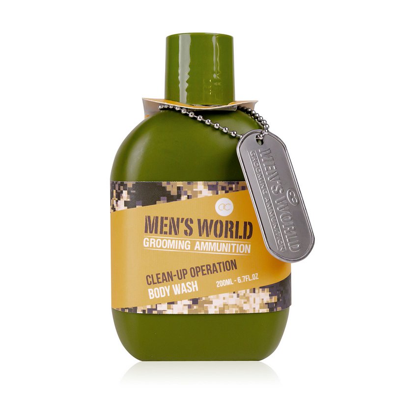 Shower gel for men MEN'S WORLD incl. dog tag
