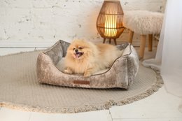Phoebe Luxury Dog Bed – Premium Velvet, håndlavet i Europa, moderne designerstil