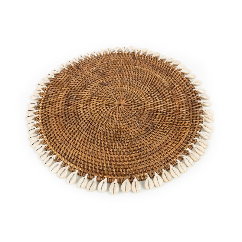 The Colonial Shell Placemat - Natural Brown