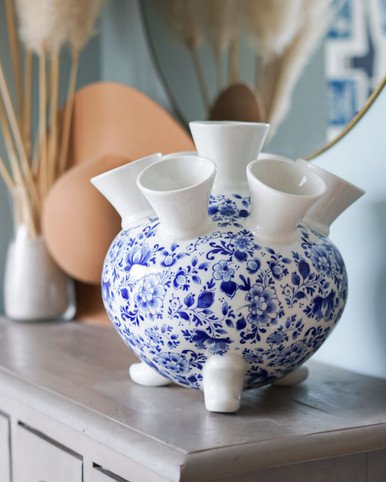 Vaso di tulipano sulle gambe xl - fiore grazioso - ceramica - 30 cm
