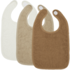 Velcro bib terry cloth Offwhite/Sand/Toffee