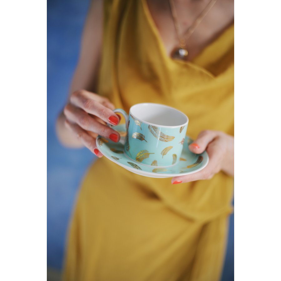 Bird Blue Tasse und Untertasse