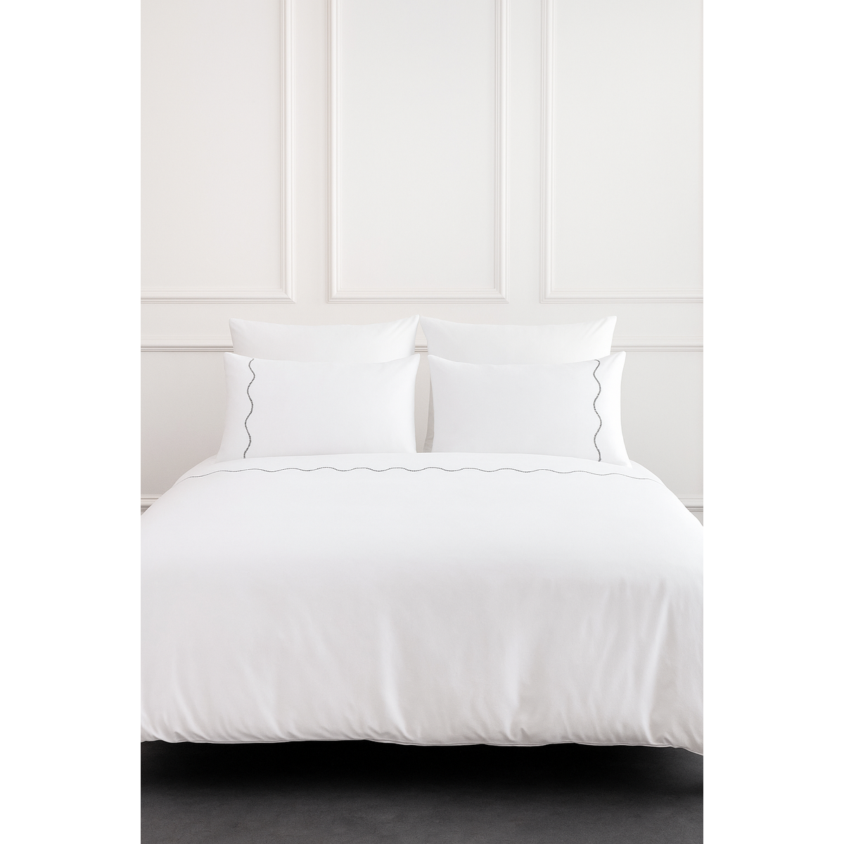 Sophia -kussensloop gemaakt van 100% lang nietje katoen percale, set van 2