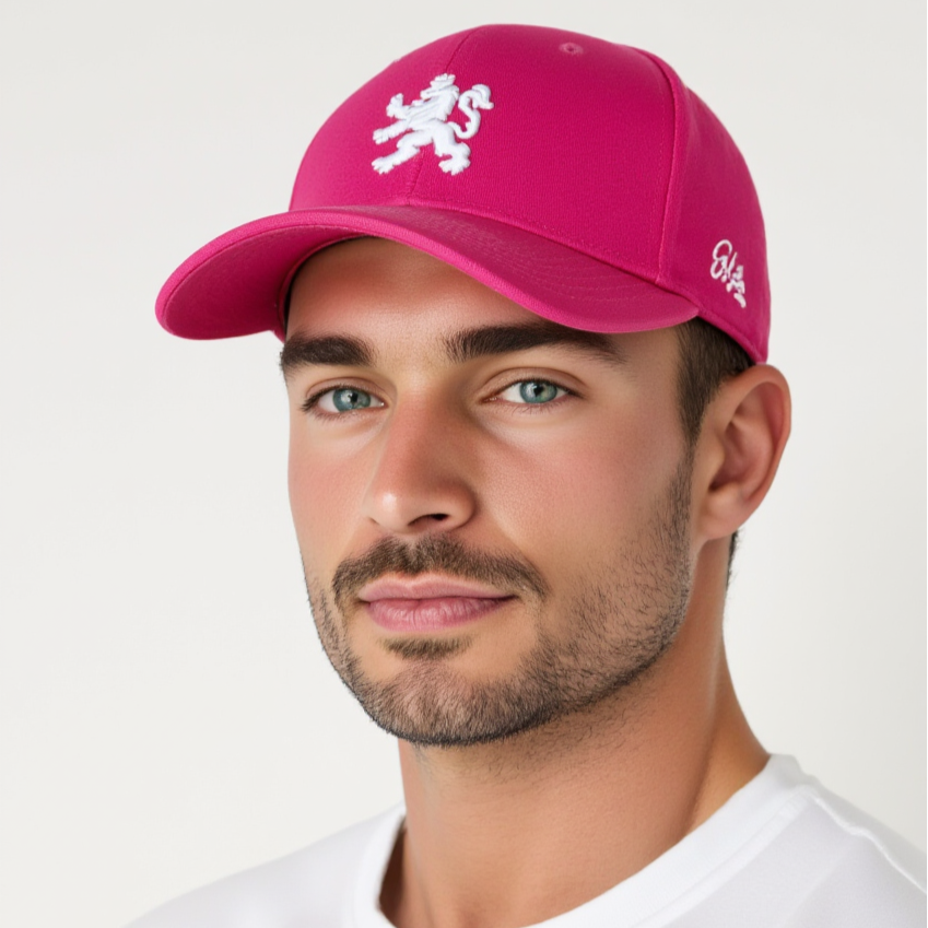 O.Leo baseballkasket - Pink - Hvid løve - Unisex