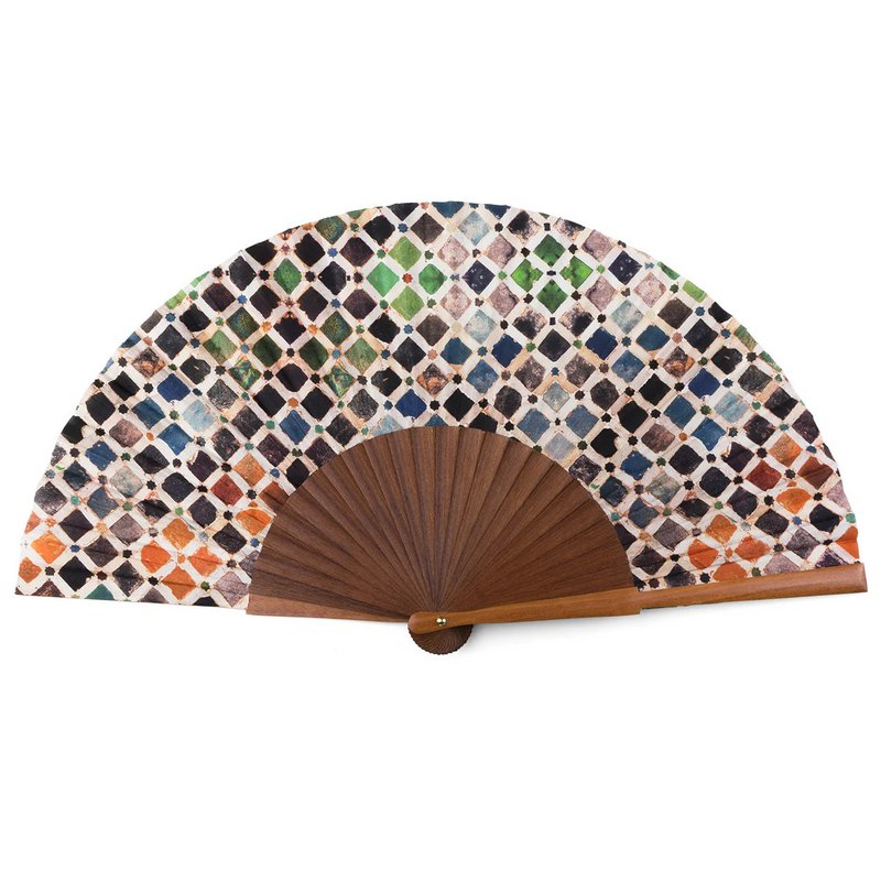 Alhambra inspirierte Seidenhand -Fan -Comares