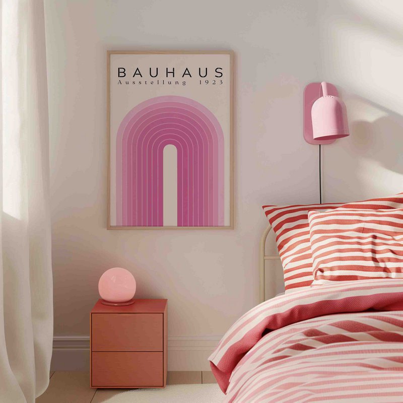 Bauhaus Ausstellung 1923 Roze - Poster