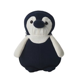 Blå 100% bomuld Penguin rygsæk 30X17X21cm