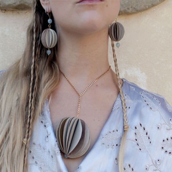 Handcrafted Leather Hemisphere Earrings – Sculptural Design - WHILE STOCK LEAST
