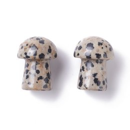 Dalmation Jaspis Serenity Gua Sha Spa Mushroom, round, spotted, natural stone crystals