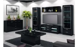 Neulliac sideboard black high gloss black high gloss