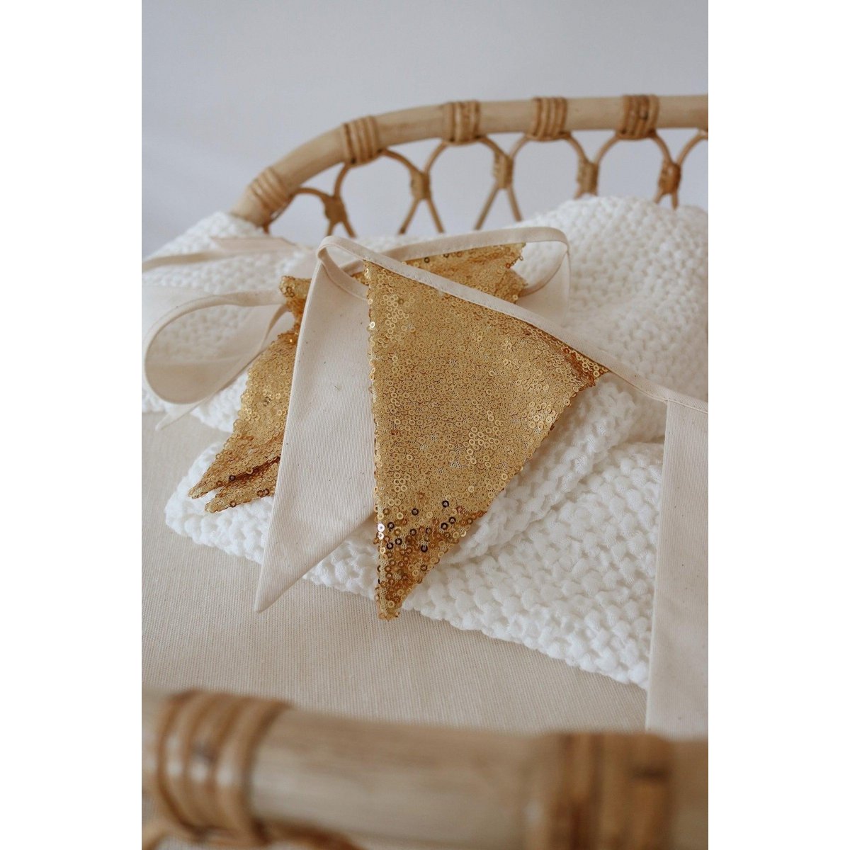 Guirlande de Sequins « Or et Beige »