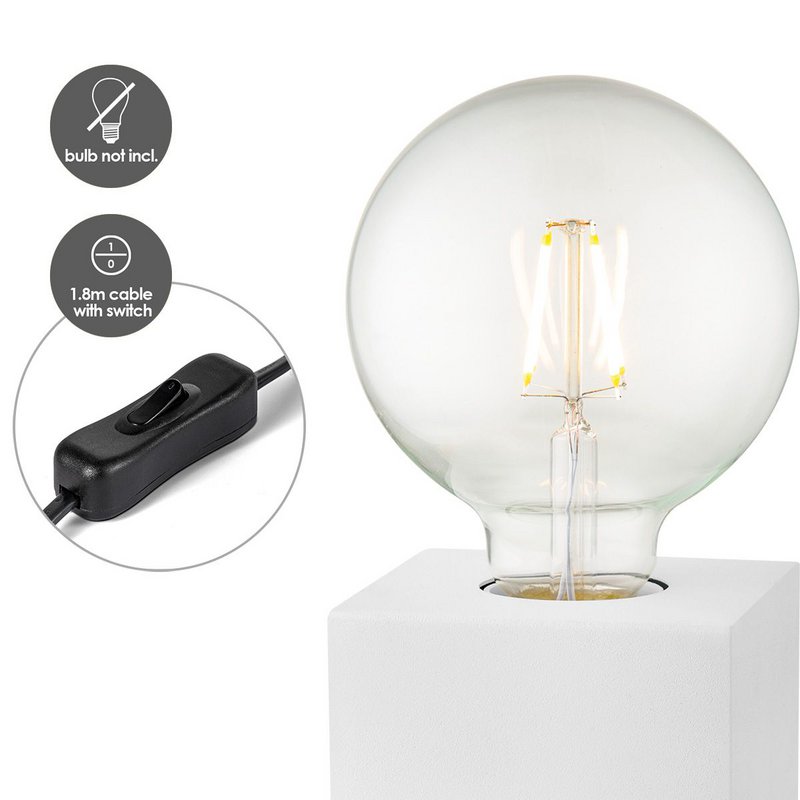 Home Sweet Home table lamp Dry Square - white - 8.5/8.5/8.5cm