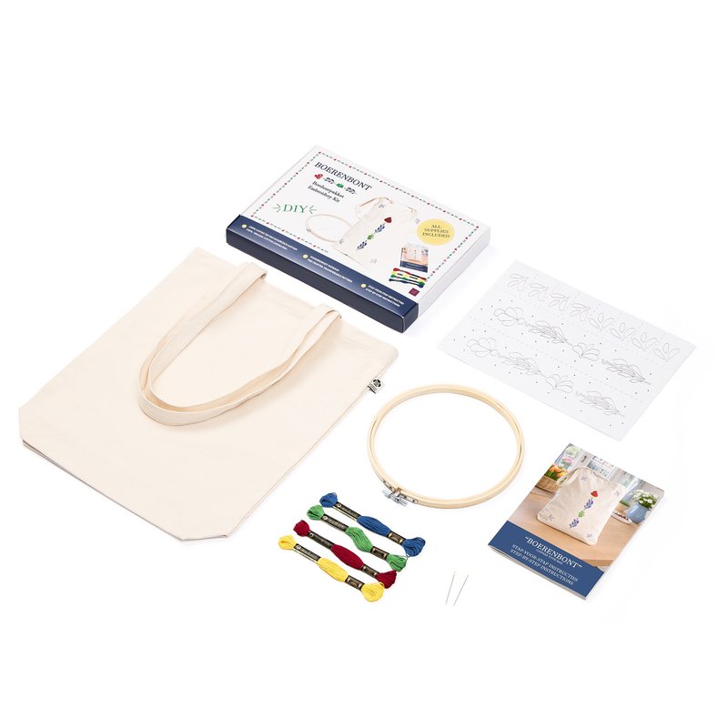 DIY Tote Bag Broderi Kit "Boerenbont"