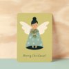 Postcard |  Angel with winter green