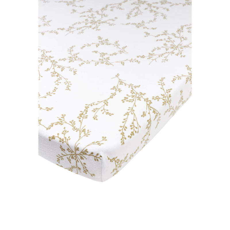 Hoeslaken jersey print Branches Sand