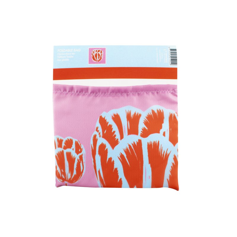 Faltbarer Shopper, Tulip Pop Art Line Pink