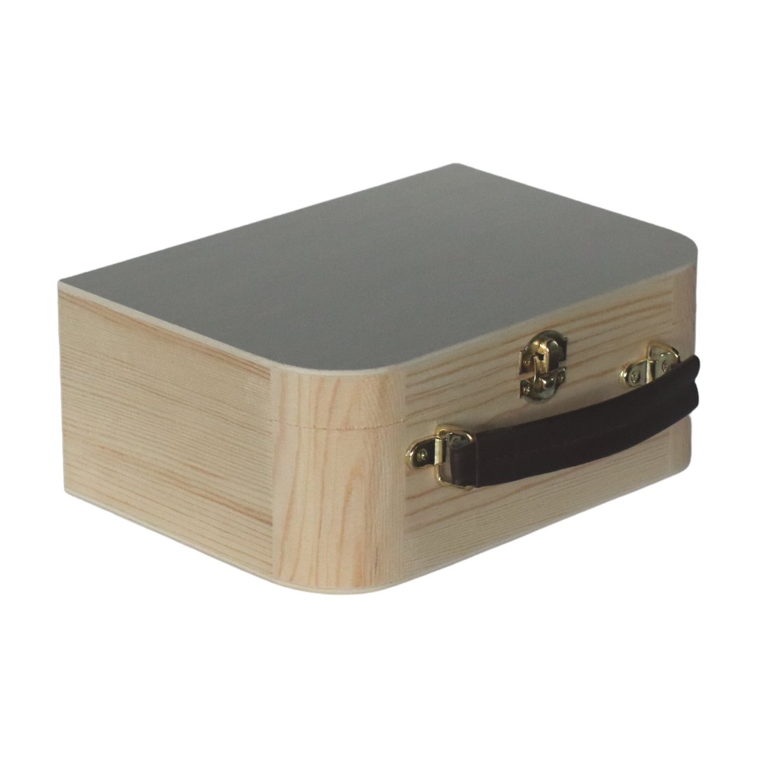 Wooden SUITCASE PINE 23 cm