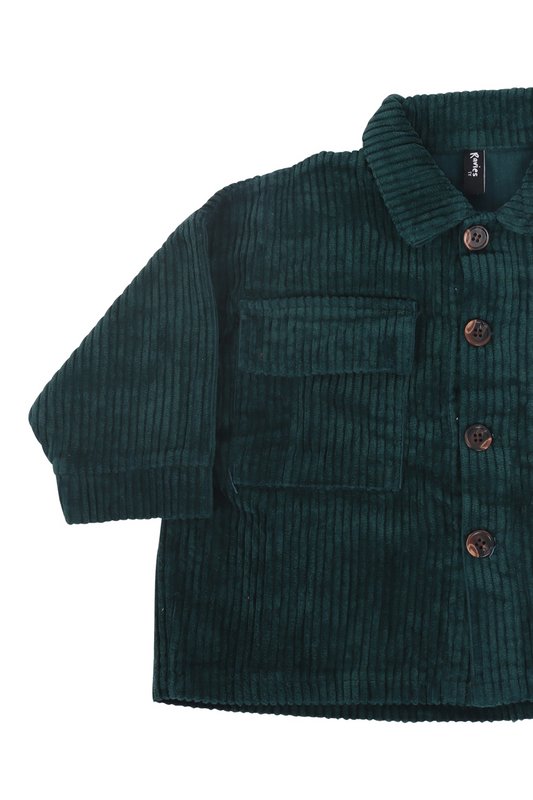 Oversized Corduroy-jakke - Grøn